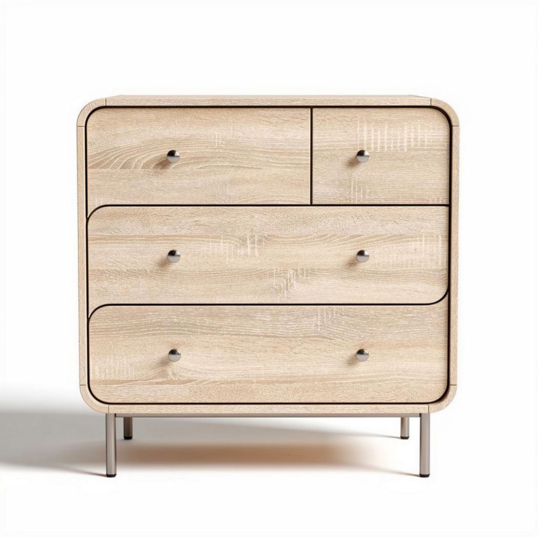 Wooden dresser with three drawers and one top compartment 80 x 40 x 70cm